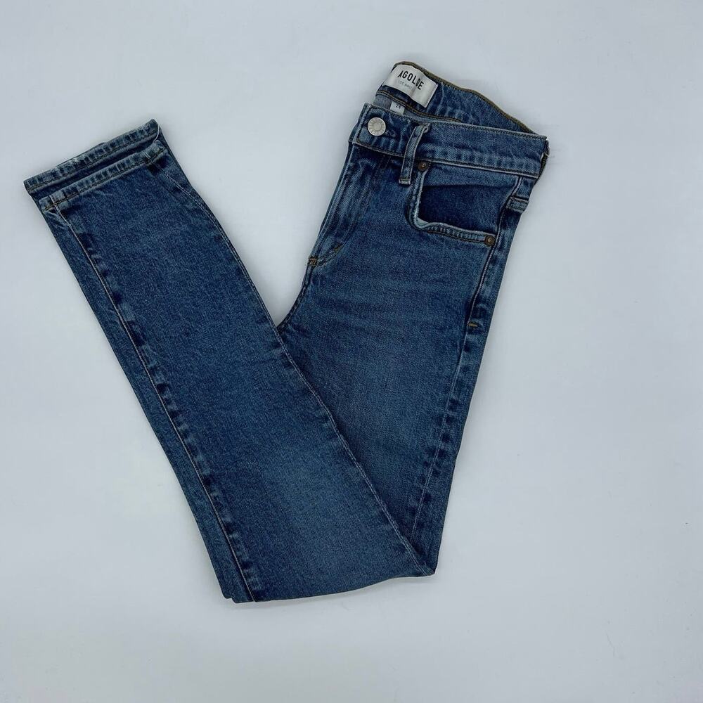 Agolde Toni Mid Rise Skinny Jeans Women’s Size 24 Medium Wash Casual Ankle - Picture 7 of 8